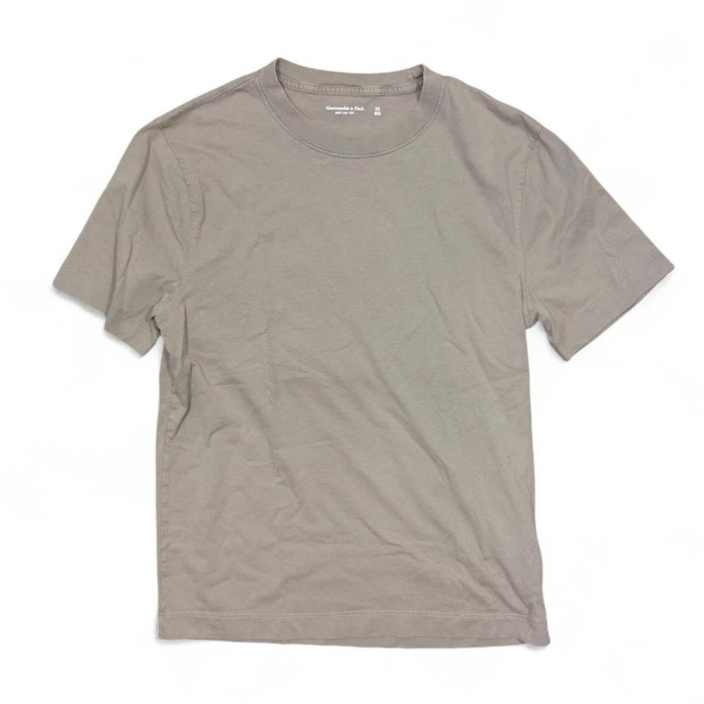 Abercrombie & Fitch Men's Brown Taupe‎ Soft A&F T-Shirt XS Crewneck Short Sleeve